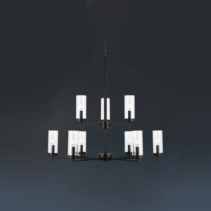 Visual Comfort Zire 9 Light 32" Wide LED Outdoor Pillar Light.