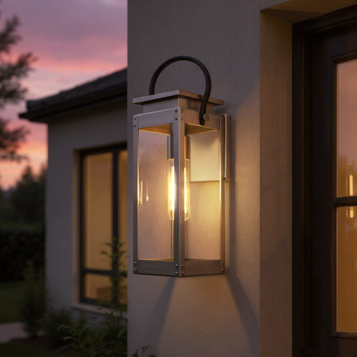 Silver Adjustable Swing Arm Wall Sconce