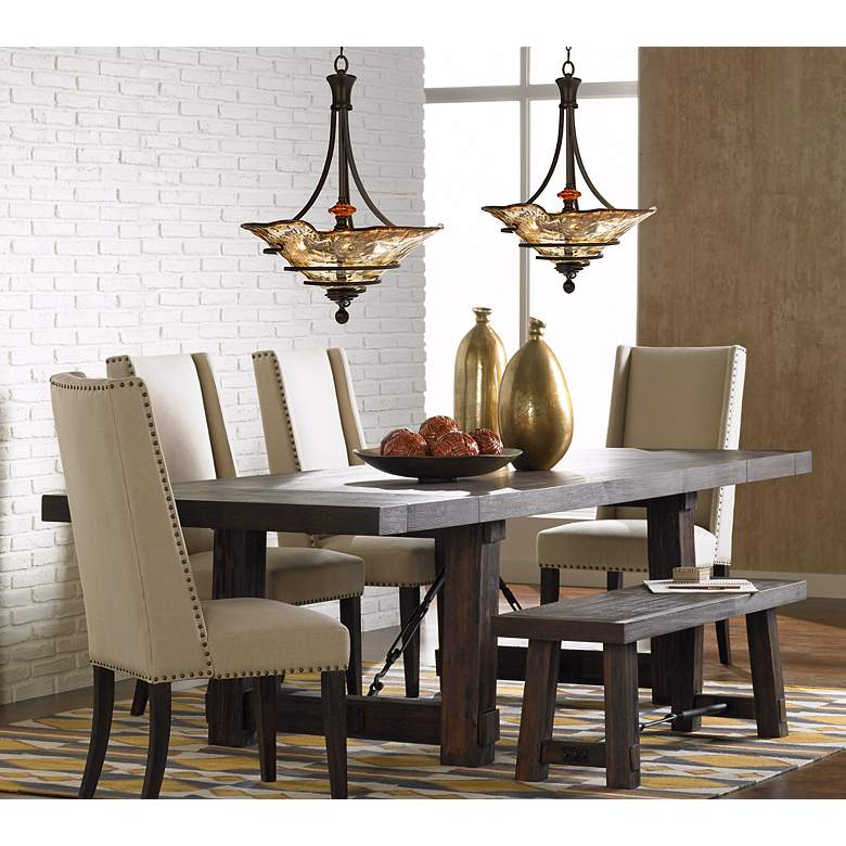 Uttermost Vitalia 22¼" Wide 3-Light Handcrafted Pendant Chandelier